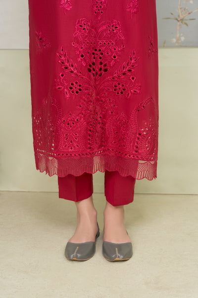 MSBMT-17 - Vanzila - Red Readymade Outfit - 3 Piece Suit 2025 - Memsaab Online