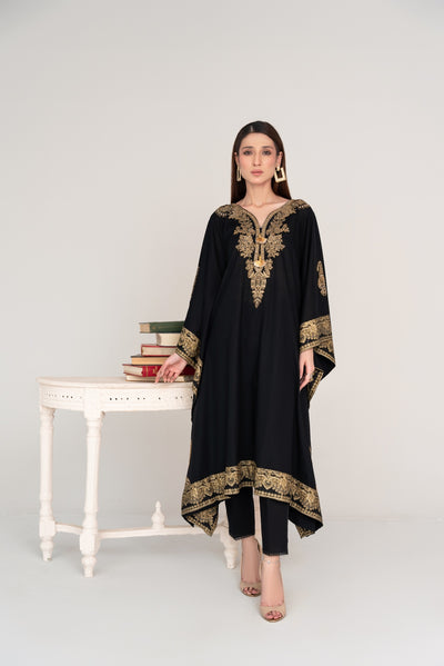 MSBMT-30 - Crescent (Black) - Kaftan - Readymade Outfit - 1 Piece Suit 2025 - Memsaab Online