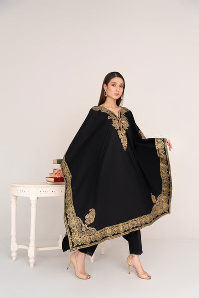 MSBMT-30 - Crescent (Black) - Kaftan - Readymade Outfit - 1 Piece Suit 2025 - Memsaab Online