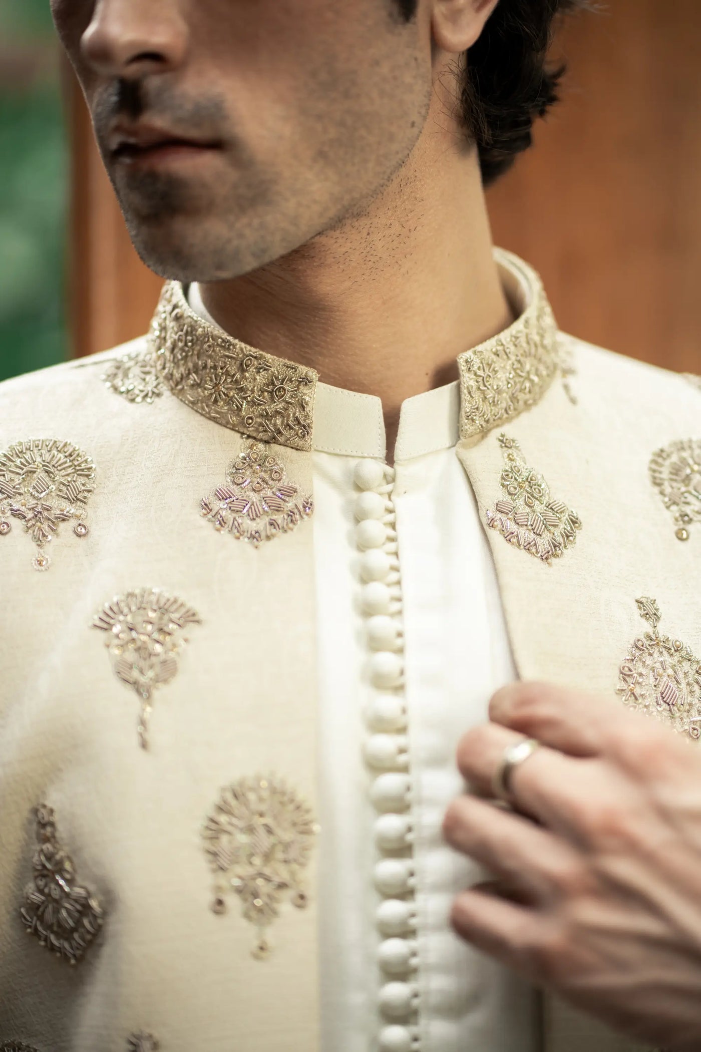 GS-5151 Readymade Front Open Sherwani with Inner Suit 2025 - Memsaab Online
