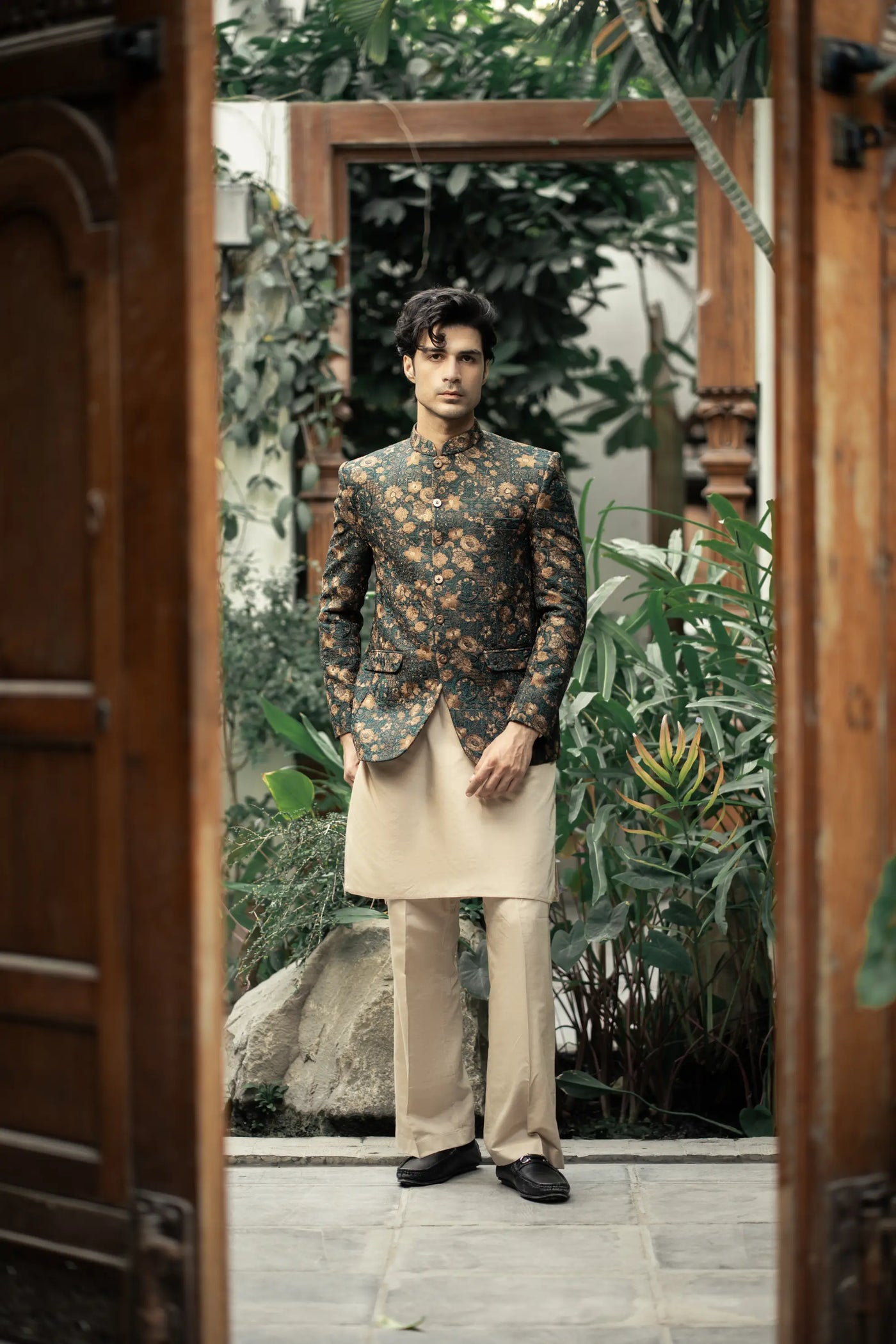 PC-586 - Readymade Mens Embroidered Prince Coat - Memsaab Online