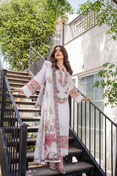 ATR-1131 - Off White - Sehrish B Lux Cotton - Memsaab Online