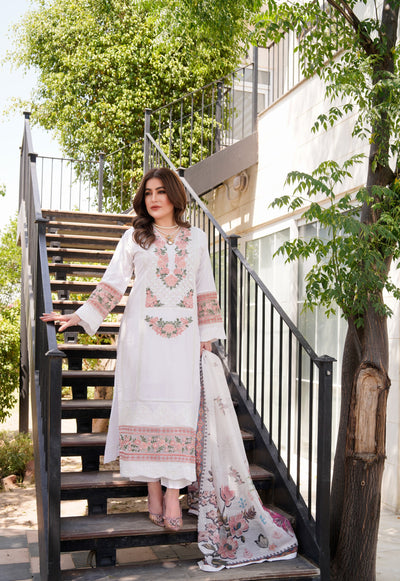 ATR-1131 - Off White - Sehrish B Lux Cotton - Memsaab Online