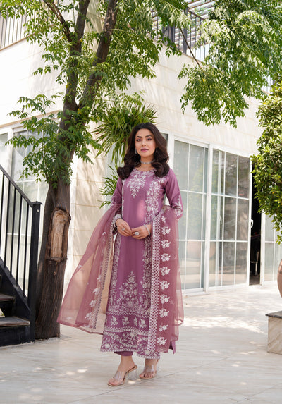 HK311 - Readymade Linen Outfit 2025 - Memsaab Online