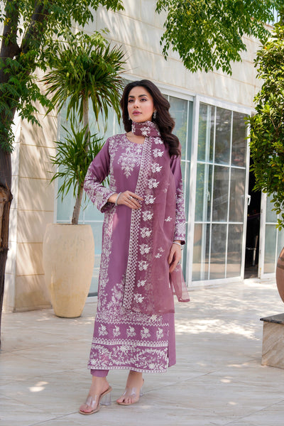 HK311 - Readymade Linen Outfit 2025 - Memsaab Online