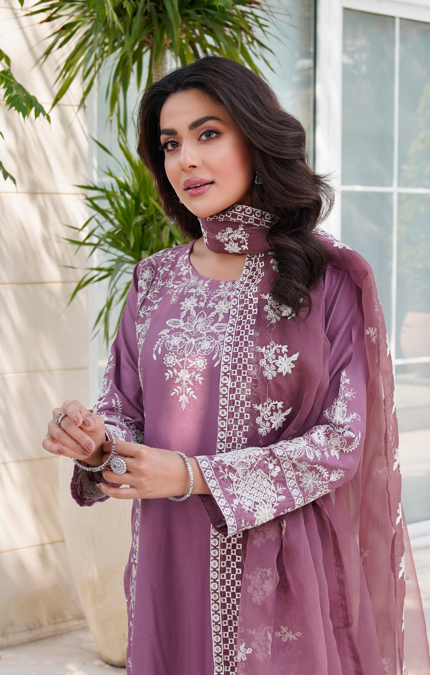 HK311 - Readymade Linen Outfit 2025 - Memsaab Online