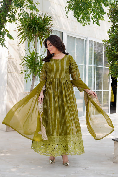 HK318 - Readymade Chiffon Outfit 2025 - Memsaab Online