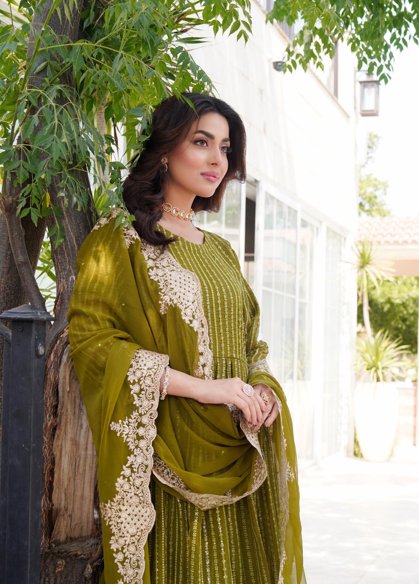 HK318 - Readymade Chiffon Outfit 2025 - Memsaab Online