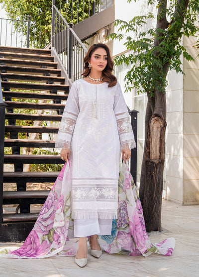 ATR-1129 - Offwhite - Sehrish B Lux Cotton - Memsaab Online