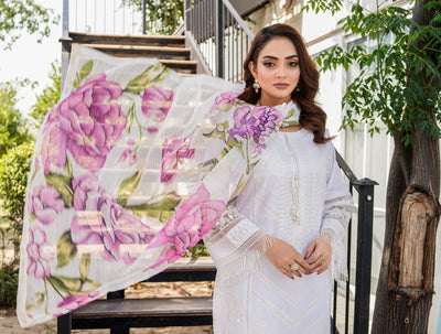 ATR-1129 - Offwhite - Sehrish B Lux Cotton - Memsaab Online