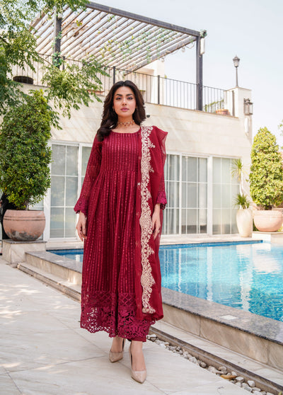 HK318 - Readymade Chiffon Outfit 2025 - Memsaab Online