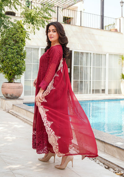 HK318 - Readymade Chiffon Outfit 2025 - Memsaab Online