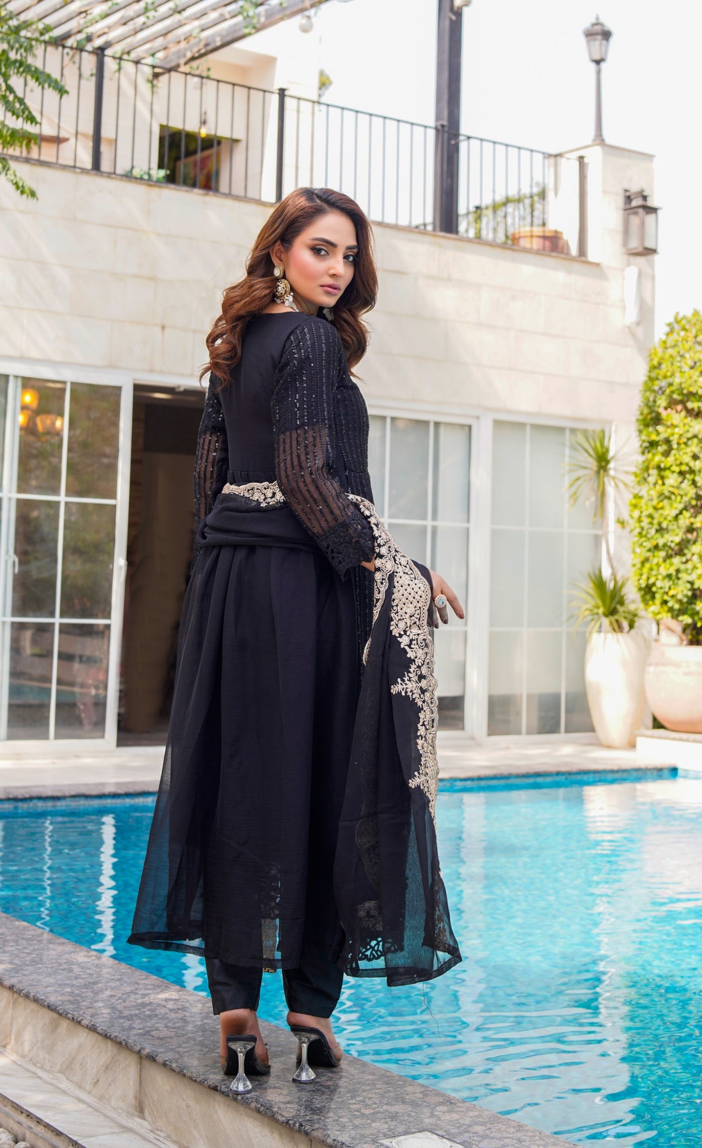 HK318 - Readymade Chiffon Outfit 2025 - Memsaab Online