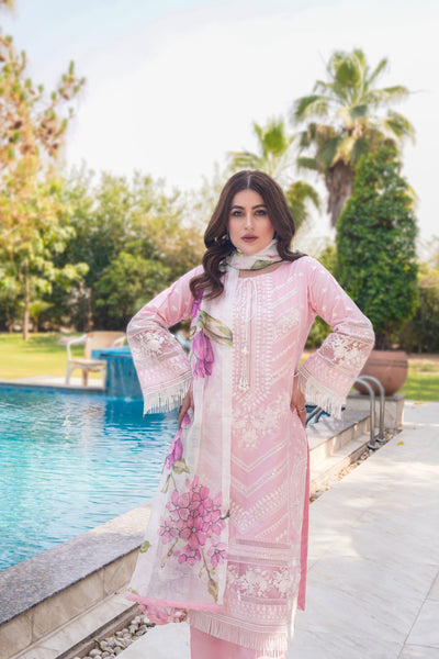 ATR-1129 - Pink - Sehrish B Lux Cotton - Memsaab Online
