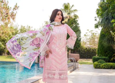 ATR-1129 - Pink - Sehrish B Lux Cotton - Memsaab Online