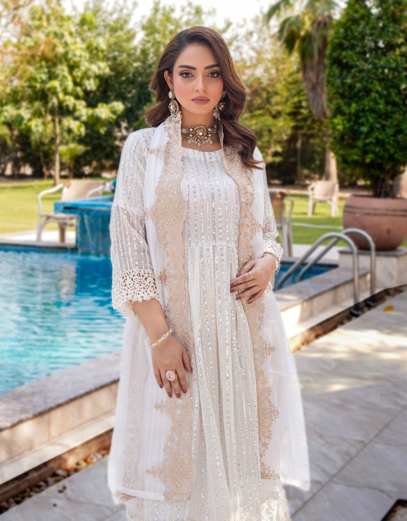 HK318 - Readymade Chiffon Outfit 2025 - Memsaab Online