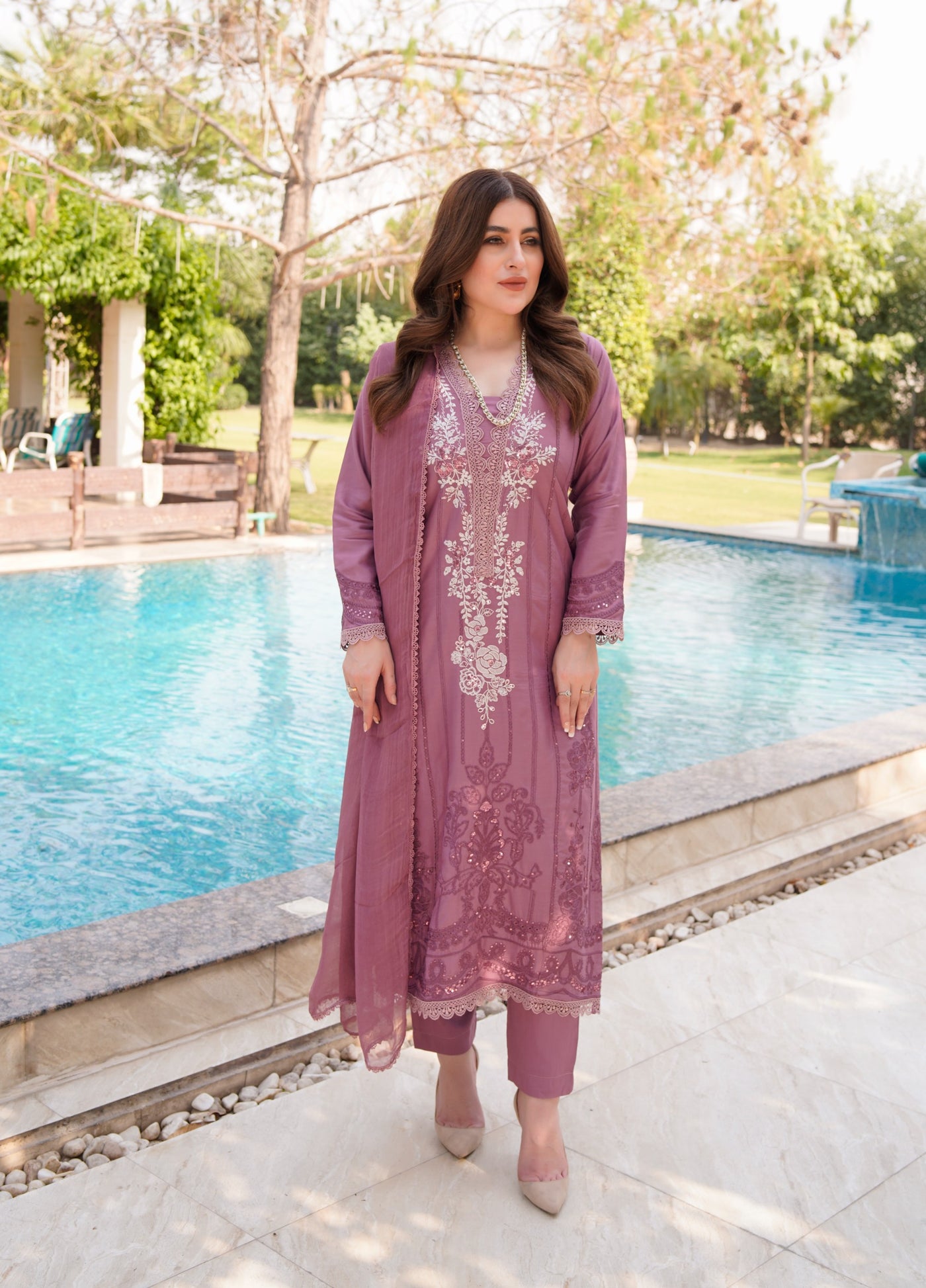 HK314 - Readymade Linen Outfit 2025 - Memsaab Online