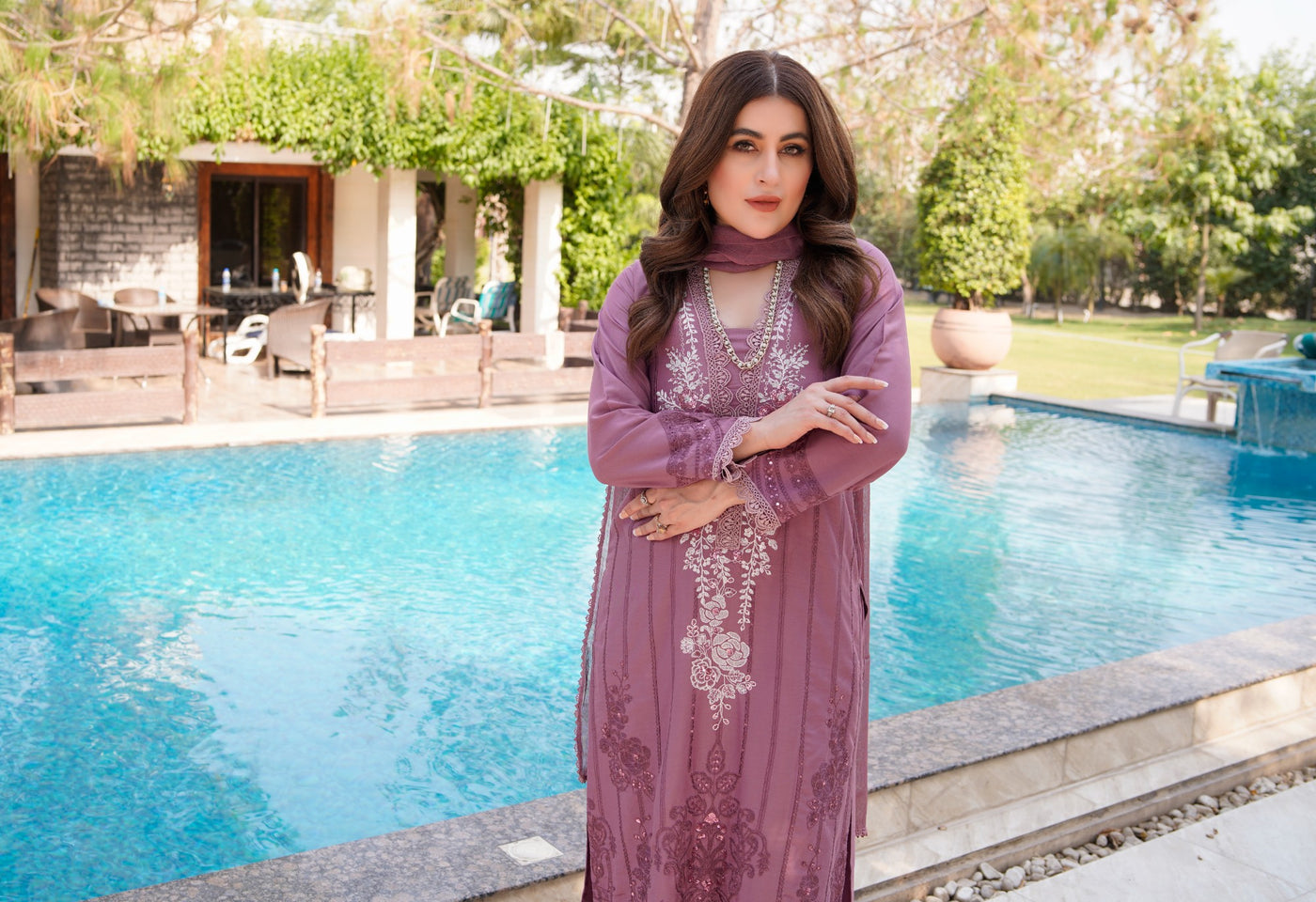HK314 - Readymade Linen Outfit 2025 - Memsaab Online