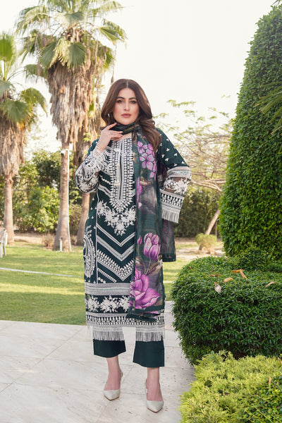 ATR-1129 - Green - Sehrish B Lux Cotton - Memsaab Online