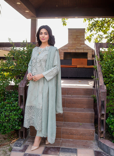 HK313 - Readymade Linen Outfit 2025 - Memsaab Online
