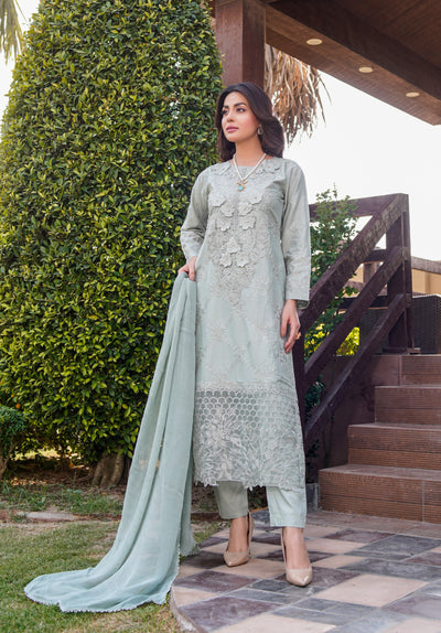 HK313 - Readymade Linen Outfit 2025 - Memsaab Online