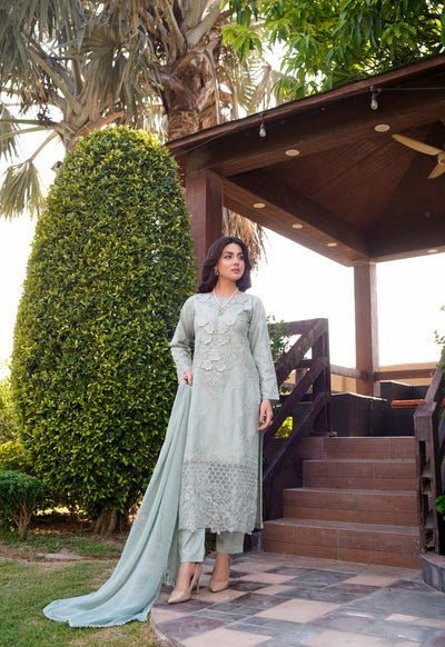 HK313 - Readymade Linen Outfit 2025 - Memsaab Online