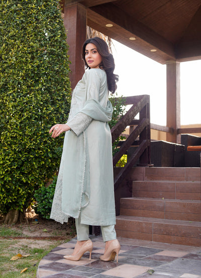 HK313 - Readymade Linen Outfit 2025 - Memsaab Online