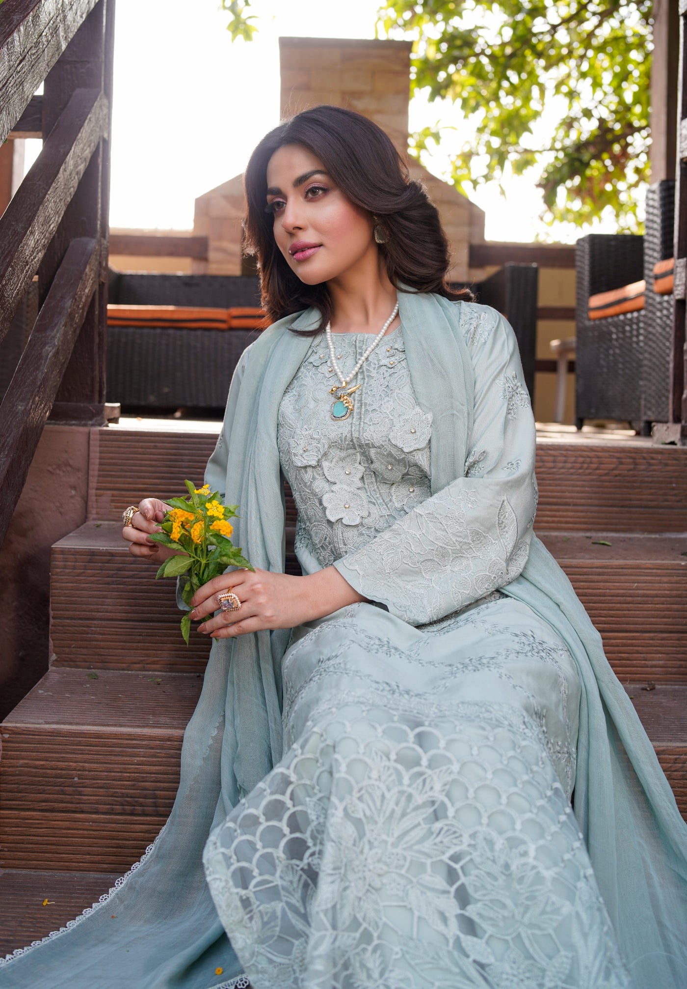HK313 - Readymade Linen Outfit 2025 - Memsaab Online