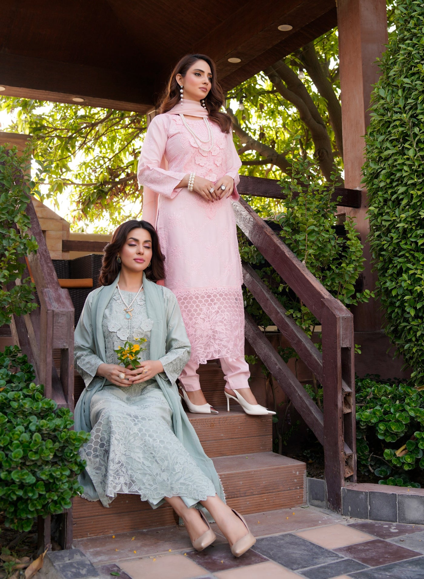 HK313 - Readymade Linen Outfit 2025 - Memsaab Online