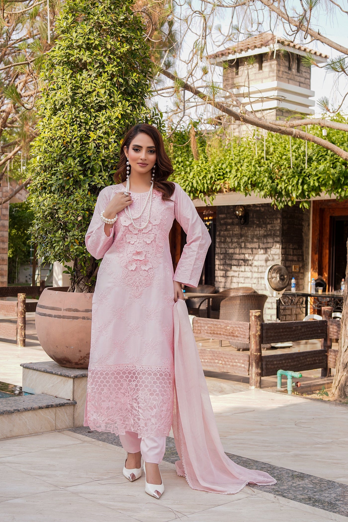 HK313 - Readymade Linen Outfit 2025 - Memsaab Online