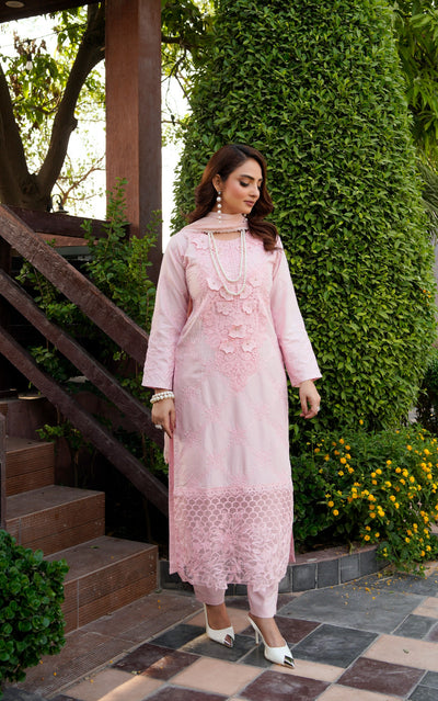HK313 - Readymade Linen Outfit 2025 - Memsaab Online