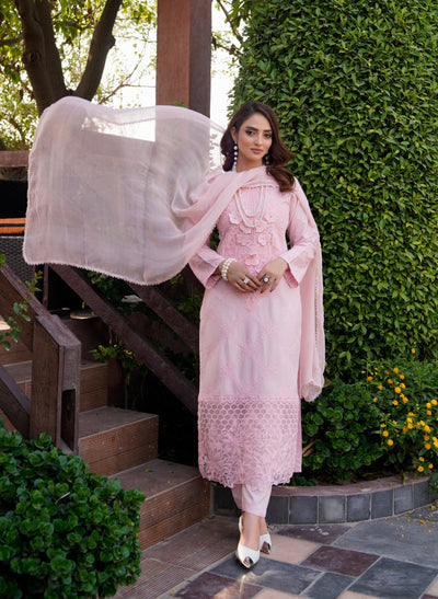 HK313 - Readymade Linen Outfit 2025 - Memsaab Online