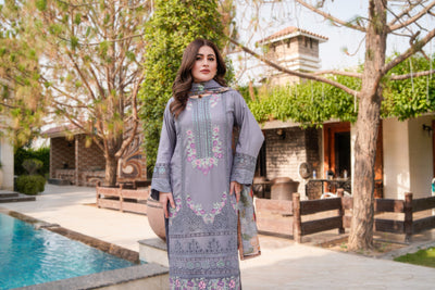 ATR-1130 - Grey - Sehrish B Lux Cotton - Memsaab Online