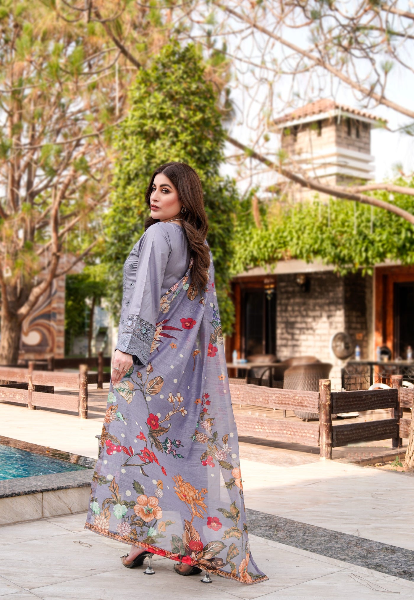 ATR-1130 - Grey - Sehrish B Lux Cotton - Memsaab Online