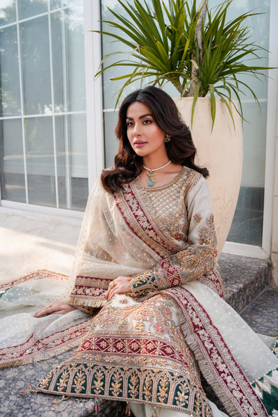 MARW-1611- Light Gold- Readymade Wedding Wear Outfit - Memsaab Online
