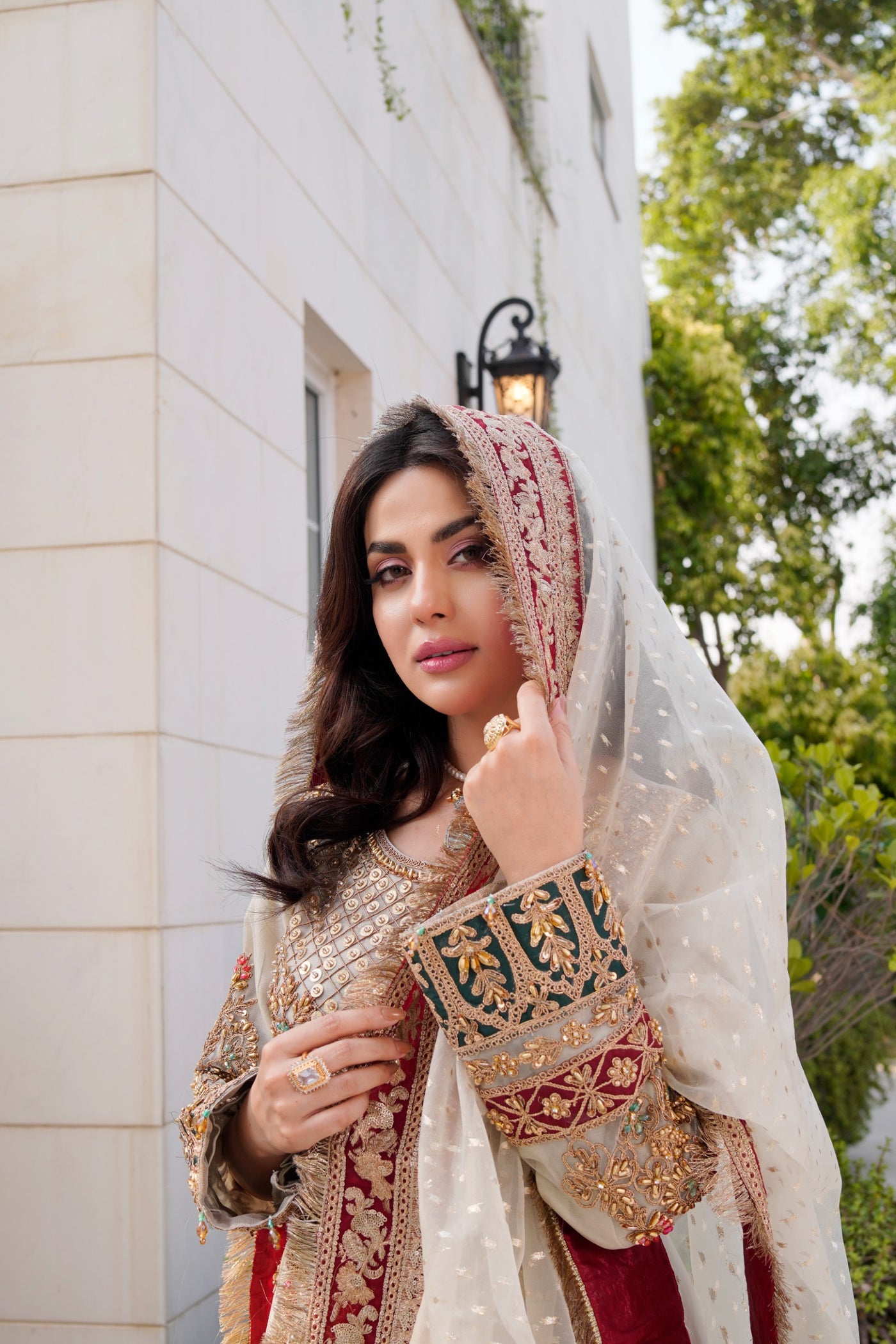 MARW-1611- Light Gold- Readymade Wedding Wear Outfit - Memsaab Online