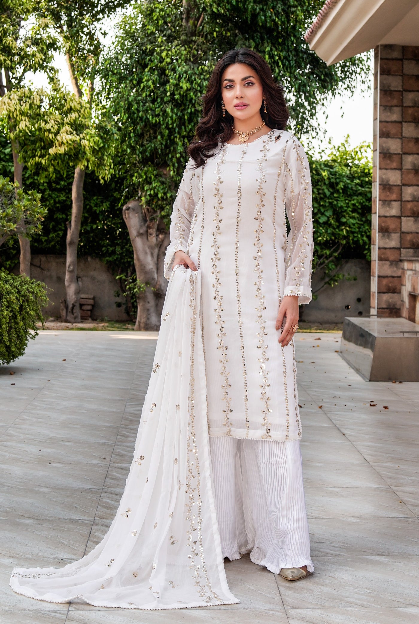 SMR3140 - Readymade - Laraib Chiffon Suit 2025 - Memsaab Online