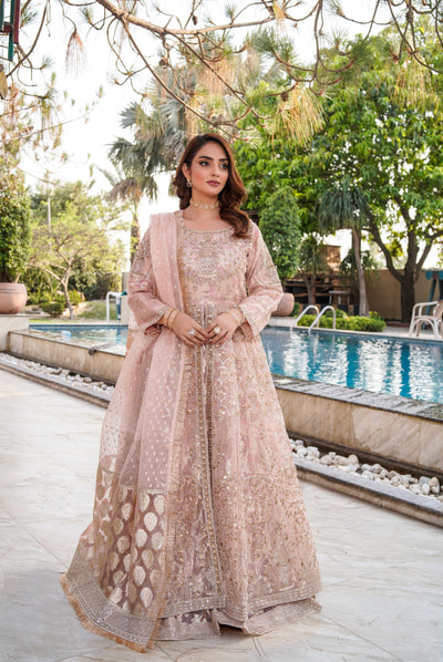 MARW-1610- B Pink- Readymade Wedding Wear Outfit - Memsaab Online
