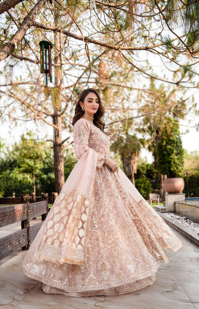 MARW-1610- B Pink- Readymade Wedding Wear Outfit - Memsaab Online