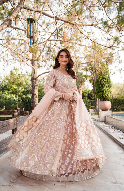 MARW-1610- B Pink- Readymade Wedding Wear Outfit - Memsaab Online