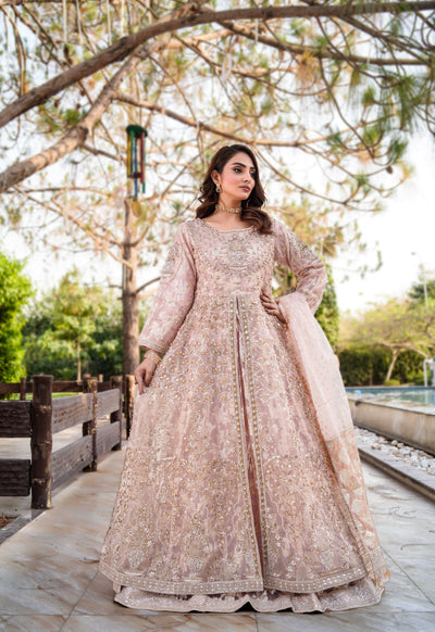 MARW-1610- B Pink- Readymade Wedding Wear Outfit - Memsaab Online