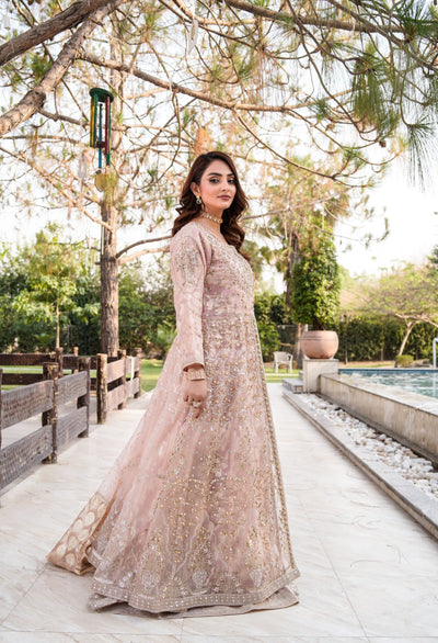 MARW-1610- B Pink- Readymade Wedding Wear Outfit - Memsaab Online