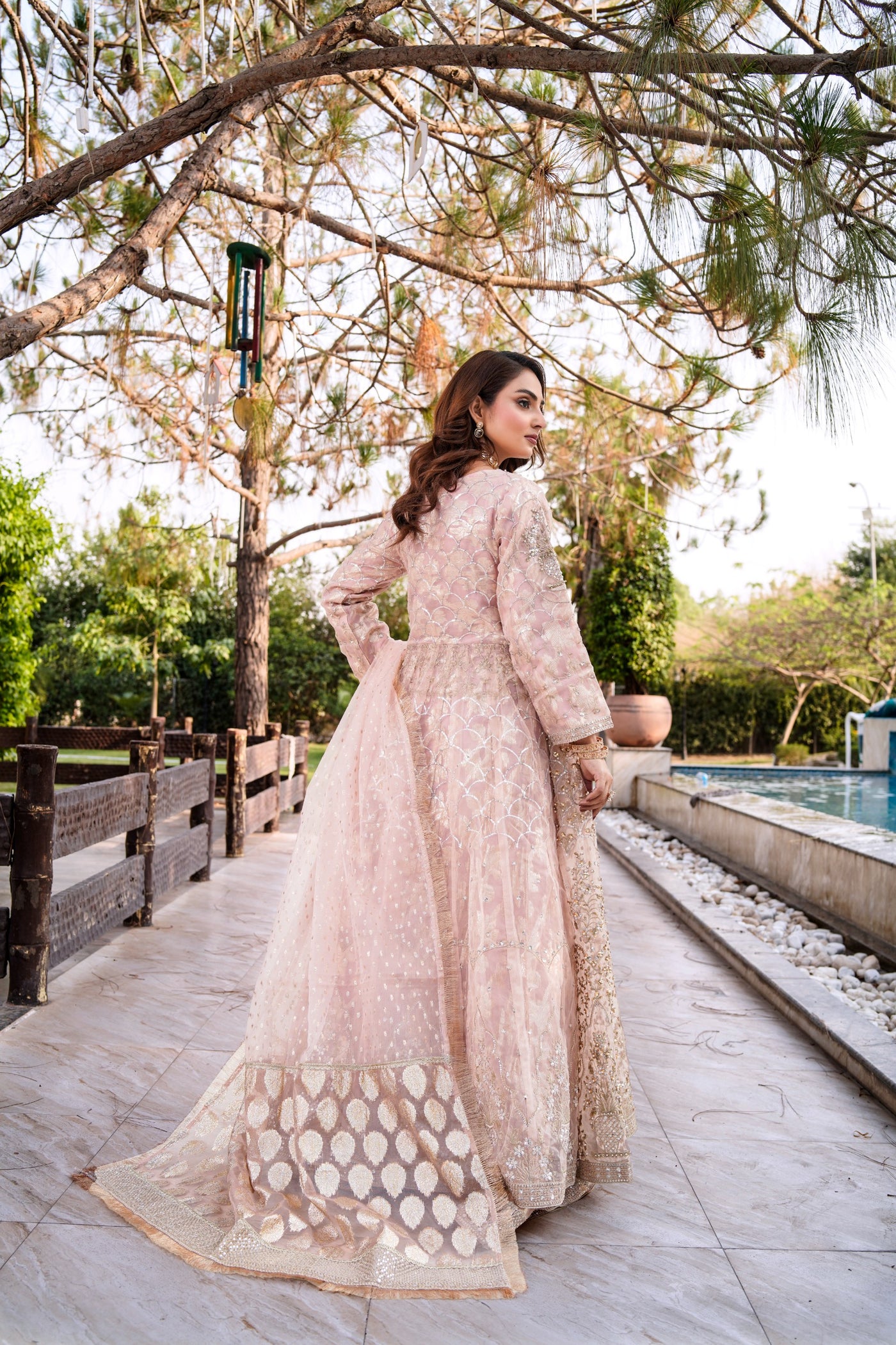 MARW-1610- B Pink- Readymade Wedding Wear Outfit - Memsaab Online