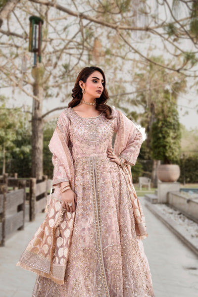 MARW-1610- B Pink- Readymade Wedding Wear Outfit - Memsaab Online