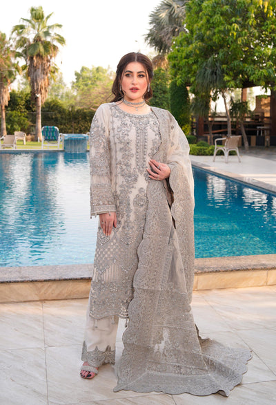 MARW-1613- White Party Outfit - Memsaab Online