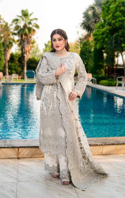 MARW-1613- White Party Outfit - Memsaab Online