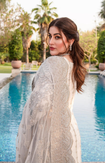 MARW-1613- White Party Outfit - Memsaab Online