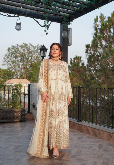 MARW-1600- Off White - Readymade Wedding Wear Outfit - Memsaab Online