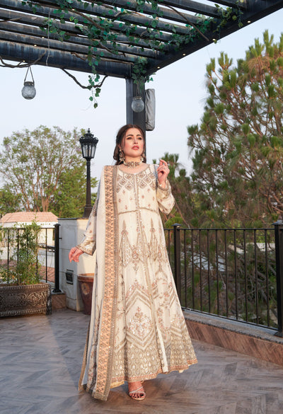MARW-1600- Off White - Readymade Wedding Wear Outfit - Memsaab Online