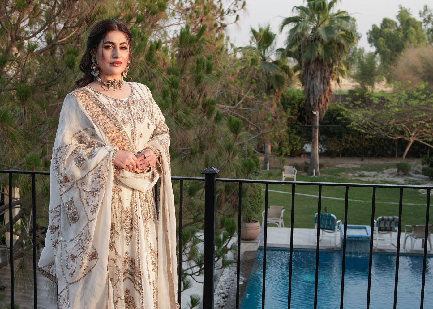 MARW-1600- Off White - Readymade Wedding Wear Outfit - Memsaab Online
